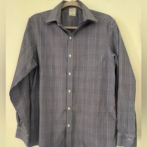 Brooks Brothers Blue Checkered Men's Shirt